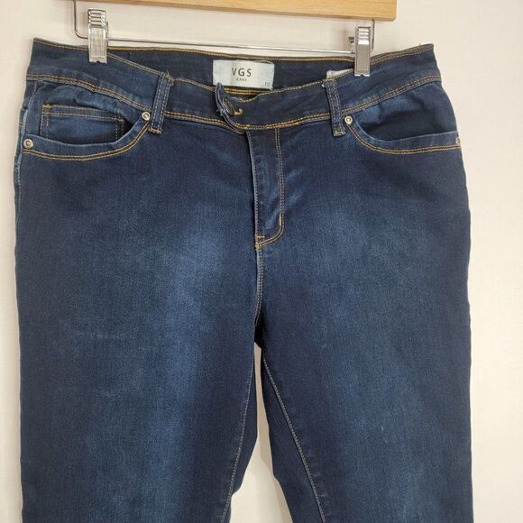 Vigoss VGS Dark Wash Skinny Cropped Denim Jeans - Picture 5 of 14